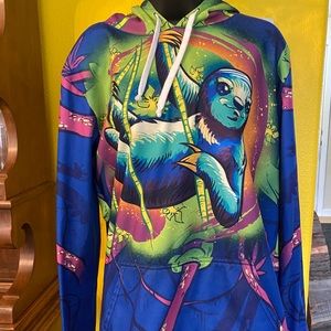 Multicolored sloth hoodie